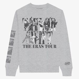 TAYLOR SWIFT | THE ERAS TOUR GRAY CREWNECK - Size XL